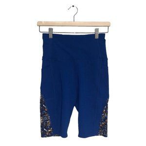 Laundry by Shelli Segal Bike Shorts Women’s Size‎ Medium Royal Blue Pattern Long
